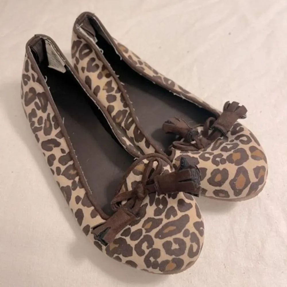 Girls Animal Print Slip On‎ Flat Shoes Size 13